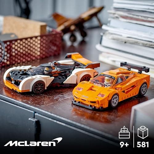 LEGO Speed Champions McLaren Solus GT & McLaren F1 LM 76918, Featuring 2 Iconic Race Car Toys, Hypercar Model Building Kit, Collectible 2023 Set, Great Kid-Friendly Gift for Boys and Girls Ages 9+ thumbnail 2