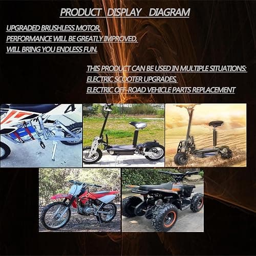 Kunray 72V 3000W Electric Brushless DC Motor for Electric Scooter 6700RPM | High Speed Motor with Temperature Sensor, for Go Kart, Dirt Bike, Light ATV Upgrade DIY,Motor Without Foot Bracket thumbnail 8