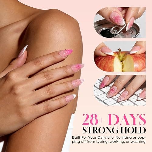 Luckyfairy Gel Nail Glue for Nail Tips, Soft Solid Nail Glue, Cured Needed, 15ml Soak Off Adhesive Bonding for Clear Acrylic Nails Fake Nails Extension, Not for Press-on thumbnail 3