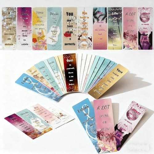 Music Inspired Bookmarks Fans Singer Book Marks Page Markers Paper Album Quotes Gift Bookmarks or Book Lovers Adults Teacher Women Funny Reading Gift thumbnail 4