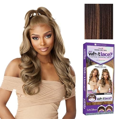 Sensationnel What Lace 13x6 Wigs - Cloud 9 Synthetic Hair Hand Tied Natural Preplucked Hairline Illusion Lace Frontal Lacewig - WHAT LACE GLENNA (BALAYAGE CHOCOLATE) - Image 1