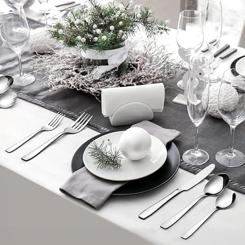HIWARE 48-Piece Silverware Set with Steak Knives for 8, 18/8 Stainless Steel Flatware Cutlery Set For Home Kitchen Restaurant Hotel, Kitchen Utensils Set, Mirror Polished, Dishwasher Safe thumbnail 7