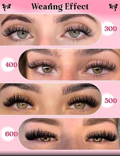 Goddvenus Cluster Lashes Kit Individual Eyelashes 30D 40D 50D 60D Natural Wispy D Curl Lash Clusters 320pcs 12mm-18mm EyelashClusters Fluffy Lashes Individual Cluster For DIY Lash Extension thumbnail 5