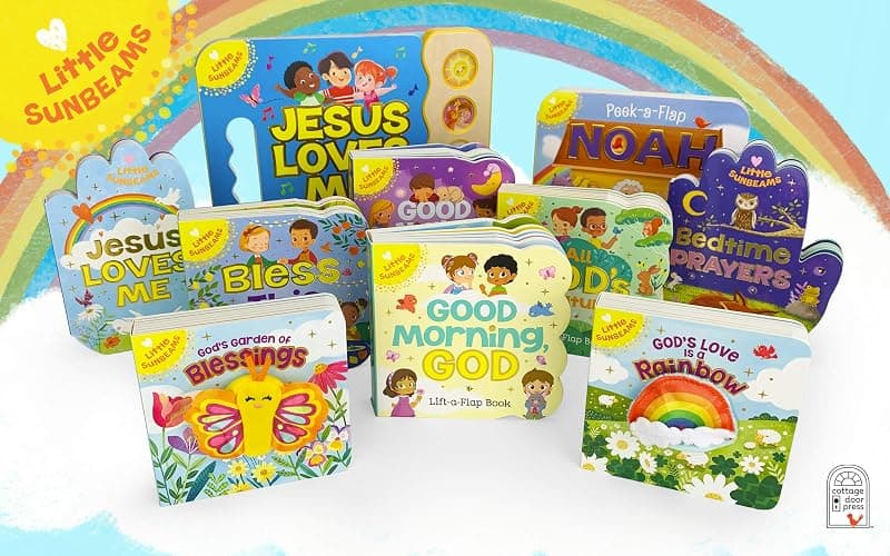 Peek-a-Flap Noah - Children's Lift-a-Flap Board Book Gift for Easter, Christmas, Communion, Baptism (Little Sunbeams) thumbnail 9