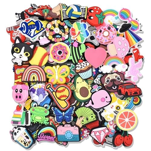 Gibleitz 30 50 100 200pcs Shoe Charms Random Lot Cute Different Designs unisex-adult Shoe Ornaments Party Birthday Gifts - Image 1