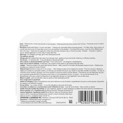 Neutrogena Rapid Clear Stubborn Acne Spot Treatment Gel with Maximum Strength 5% Benzoyl Peroxide Acne Treatment Medication for Acne Prone Skin Care, 28g thumbnail 3