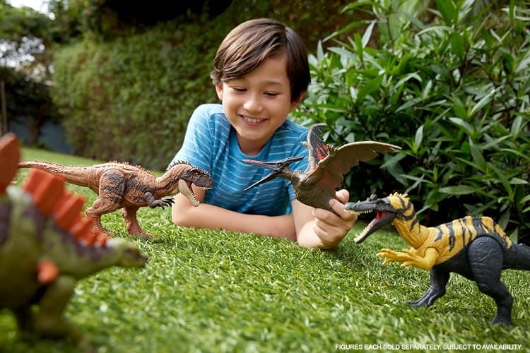 Mattel Jurassic World Dinosaur Toys with Roar Sound & Attack Action, Wild Roar Posable Figure, Physical & Connected Digital Play thumbnail 2