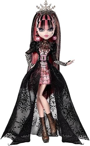 Monster High Draculaura Doll, Special Howliday Edition, Pink and Black Gown, High Fashion, Holiday Collection, Gifts for Girls and Boys - Image 1