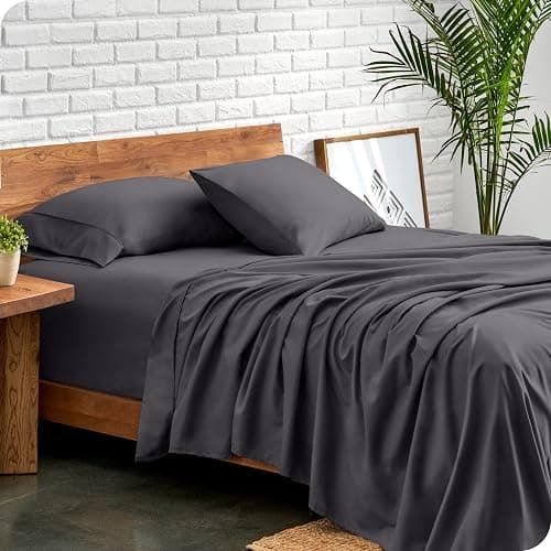 Bare Home Twin XL Sheet Set - 1800 Ultra-Soft Microfiber Twin Extra Long Bed Sheets - Double Brushed - Deep Pockets - Easy Fit - 3 Piece Set - Bedding Sheets & Pillowcases (Twin XL, Forged Iron Grey) thumbnail 2