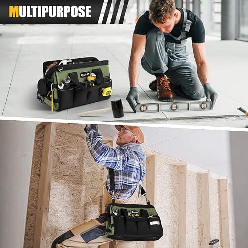 UUP Heavy Duty Tool Bag 15-Inch, 16-Pocket Portable Empty Tool Box Organizer Storage, Toolbox Organization, Soft Handle Large Zipper Carrying Toolbag, Dad Men Mechanic Birthday Stocking Stuffer Gifts thumbnail 7
