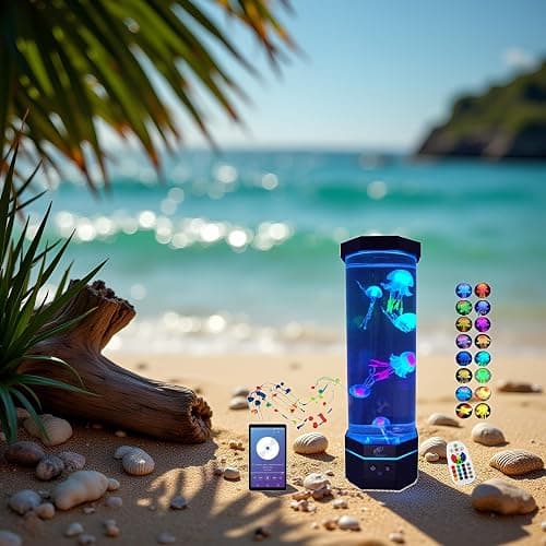 Lightahead Medium Jellyfish Lamp with Bluetooth Speaker, Color Changing LED | Ultimate 12-Inch Fake Jellyfish Aquarium, Larger, Brighter & Wider Than Most, for Everyone Décor, Autism, ADHD, Stress Relief thumbnail 2