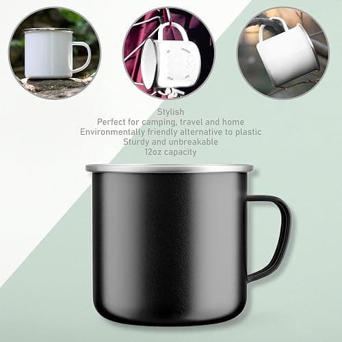 Purple Print House Funny Mechanic Enamel Mug, I Fix Cars Bad Spelling, Mechanic Gifts for Him, Dad Grandad Birthday Automotive Gift, Car Garage Metal Coffee Cup for Hiker, One Size, White thumbnail 6