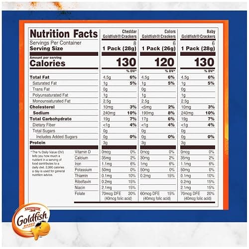 Goldfish Family Faves Crackers, Cheddar, Colors and Baby Crackers Snack Packs, 20-Ct Variety Pack (Pack of 2) thumbnail 2