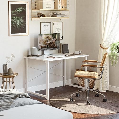 CubiCubi Computer Desk, 32 inch Home Office Small Desk, Modern Style PC Table for Home, Office, Study, Writing, Pure White thumbnail 6