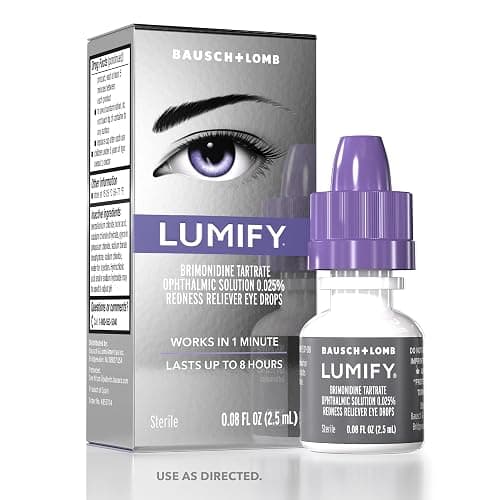 LUMIFY Eye Drops for Red Eyes, Redness Reliever for Brighter Looking Eyes, Works in 1 Minute & Lasts Up to 8 Hours, Eye Drops, 0.08 Fl Oz (2.5 mL) - Image 1