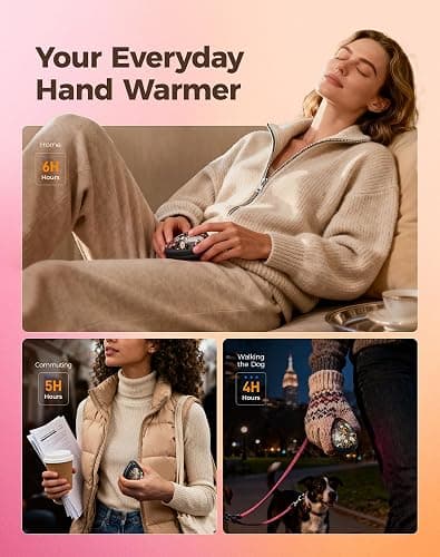 OCOOPA Women Rechargeable Hand Warmers 2 Pack, Portable, Stylish, Diamond-Shape Magnetic Electric Handwarmer, Reusable Pocket Heater, 2026 Tech Gifts for Christmas, Raynaud, Hiking, Camping, UT4 Rare thumbnail 5