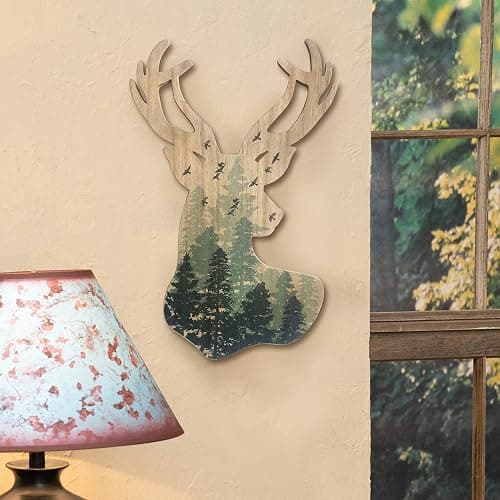 Limygus Wall Hanging Decor Deer Head Wall Art MDF, 10x16 inches, Unframed, Indoor, Home Office, Bathroom, Bedroom, Living Room, Wood, Art Deco, 0.66lbs thumbnail 6