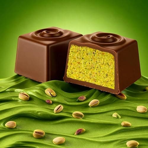 Fiorella Dubai Style Milk Chocolate Pistachio Squares, Filled Chocolate With Pistachio Butter & Crispy Kadayif, Individually Wrapped Chocolate Pieces, 24 Count Box thumbnail 6