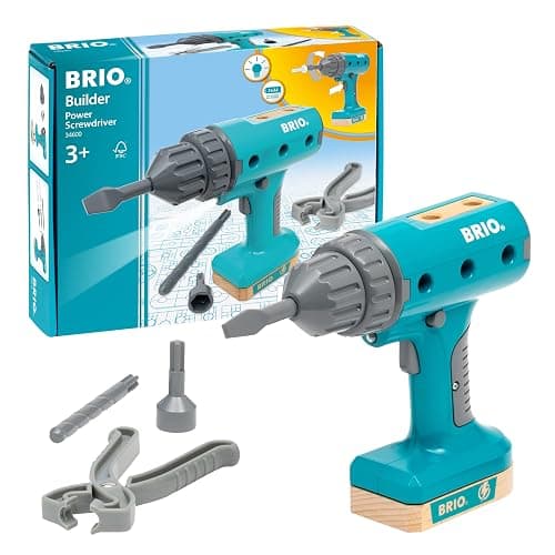 BRIO Builder - 34600 Builder Akkuschrauber - Entwicklungsförderndes Rollenspiel- & Konstruktionsspielzeug für Kinder ab 3 Jahren - Image 1