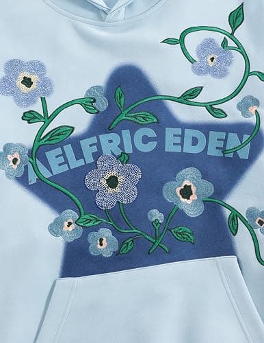 Aelfric Eden Floral Eden Star Pullover Hoodie Embroidery Graphic Hoodies Y2K Oversized Hooded Sweatshirt thumbnail 4