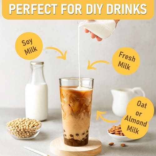 O's Bubble Instant Boba Kit | Marbling Boba Tea Kit | Bubble Tea Tapioca pearls | Marbling Syrup | Non-Dairy | Shelf Stable | Vegan | Gluten-Free | Brown Sugar (Pack of 4) thumbnail 5