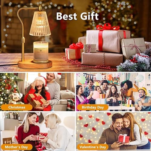 Candle Warmer Lamp with Timer and Dimmer Adjustable Height, Candle Warmer for Scented Jar Candles Home Decor Christmas Gifts thumbnail 7