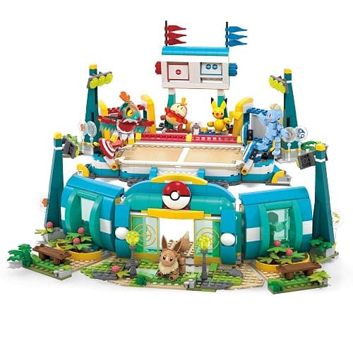 MEGA Pokémon Building Toys Set Training Stadium with 1101 Pieces, 5 Poseable Characters and Battle Play, for Kids thumbnail 6