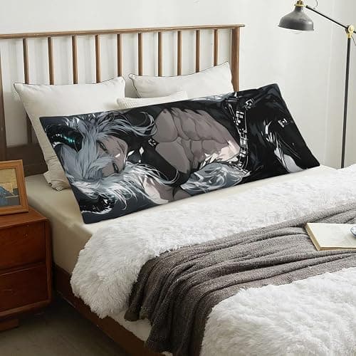 COCONIEE Charm Male Handsome Man Abdominal Muscle Body Pillow Case Cover 20x54in,Anime Handsome Boy Sexy and Cute Home Decor,for Women Men Adults thumbnail 4