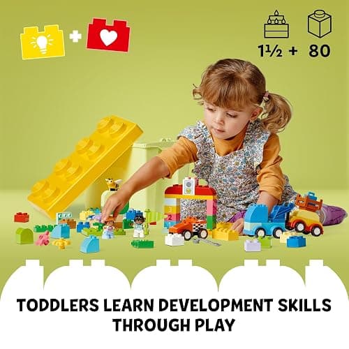 LEGO DUPLO Classic Cars and Trucks Brick Box Building Blocks - Learning & Educational STEM Toys for Toddlers, Ages 1.5+ Years - Develops Fine Motor Skills - Gift for Christmas - 10439 thumbnail 2