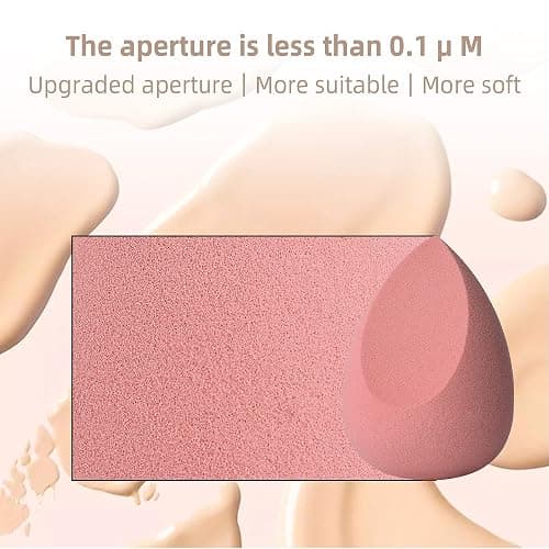 COSTICA Makeup Sponge Set Blender, Beauty Sponge Makeup Blender Flawless for Liquid - Multi Colored 4 pcs Rose Series thumbnail 5