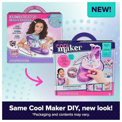 Cool Maker, KumiKreator Bead & Braider Friendship Necklace & Bracelet Making Kit (Packaging May Vary), Gifts & Stocking Stuffers for Girls Ages 8 and up thumbnail 6
