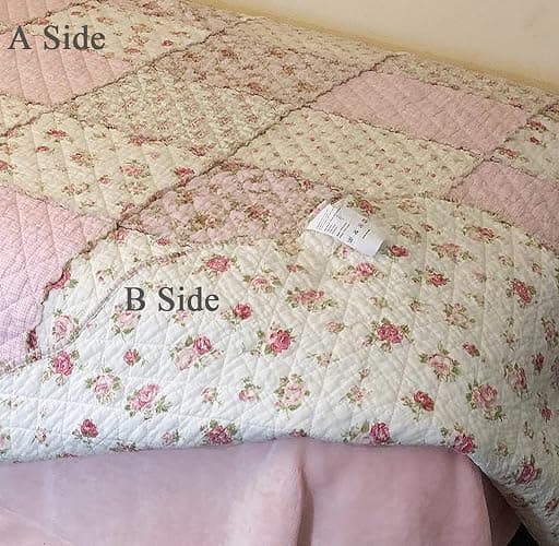 Cozyholy Original 100% Cotton Patchwork Quilt Twin Size Pink Floral Bedspread Coverlet Reversible Vintage Shabby Chic Quilted Throw Blanket Bed Quilt Cover for Couch Sofa thumbnail 2