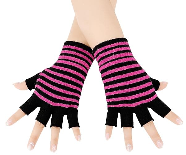 Bienvenu Unisex Stretchy Fingerless Hand Warmer Skeleton Gloves - Image 1