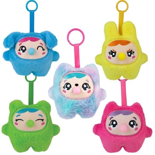 ORB Bubbleez Babies Plush Keychain Charms Assorted Blind Box - 1 Individual Bubbleez Baby Fidget Toy - Squeeze To Blow Big Bubble - Collectible Charm Squeeze Toys for Backpacks Keys Handbags More thumbnail 4