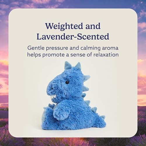 warmies Microwavable & Weighted Stuffed Animals, Trex - Heatable Stuffed Animal Heating Pad - Weighted Plush Comfort - Lavender-Scented - for Adults & Children (Boys, Girls, Babies & Toddlers) thumbnail 3