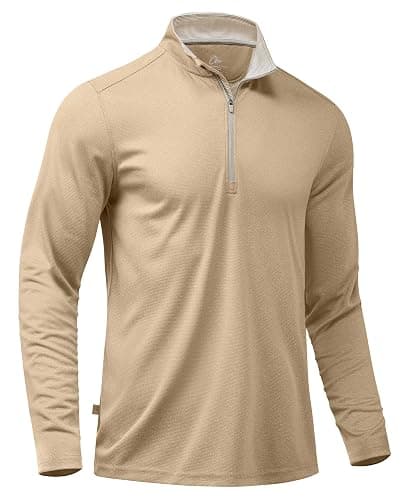 Obla Golf Quarter Zip Pullover for Men Mock Neck Sweatshirt Lightweight Sun Protection Men's Long Sleeve Golf Shirt - Image 1