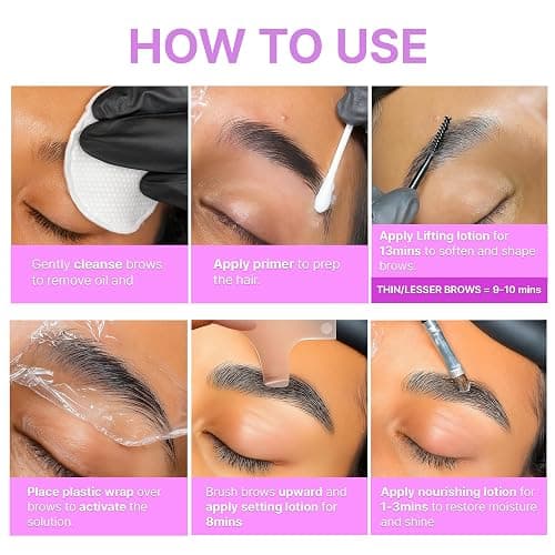 At Home Brow Lamination Kit - DIY Eyebrow Lamination Kit Professional Eye Brow Perm Kit Instant DIY Eyebrow Lift Kit for Fuller Thicker Brows Lasts For Upto 8 Weeks thumbnail 5