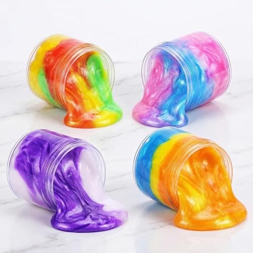 Galaxy Slime 4 Pack, Non-Sticky Wet Slime, Colorful, Stress Relief Toy, Party Favors for Boys Girls, Super Soft, 60ml Each thumbnail 7