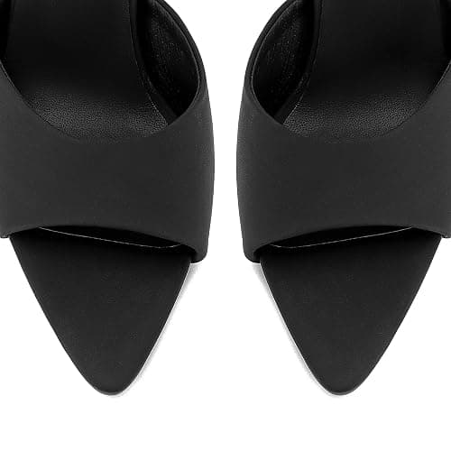 Wnshonzy Heeled Sandals For Women Pointed Open Toe High Heels Stiletto Pumps Mule Slip on Sexy Trendy Slingback thumbnail 5