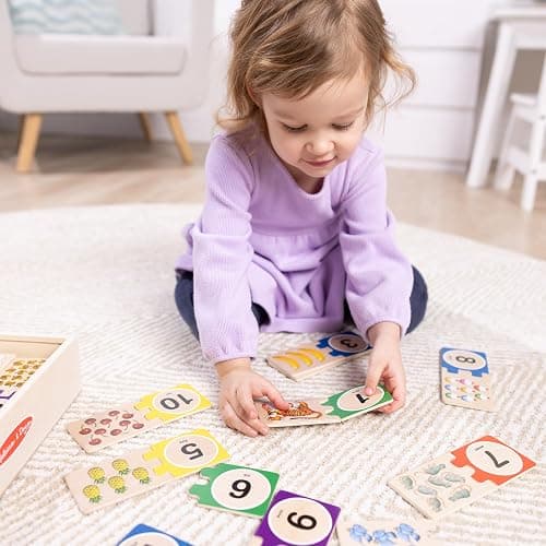 Melissa & Doug Self-Correcting Wooden Number Puzzles with Storage Box (40 pcs) thumbnail 6