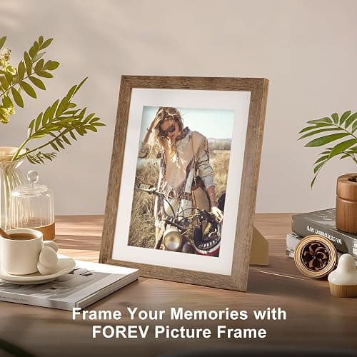 8x10 Picture Frames Set of 6 Rustic Wood Grain Photo Frame for Gallery Wall Mounting or Tabletop Display thumbnail 2