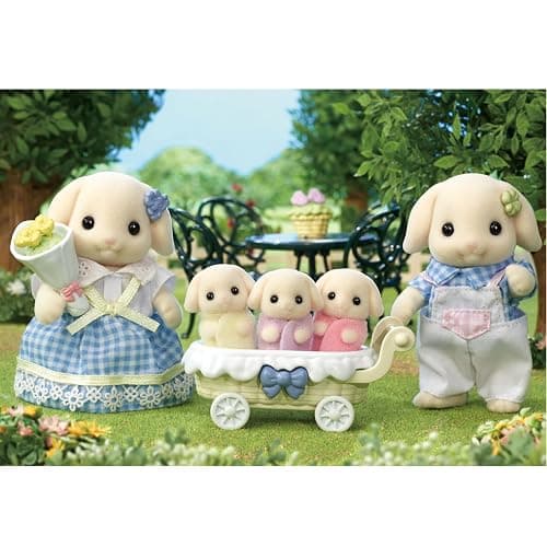 Calico Critters Flora Rabbit Family - Set of 5 Collectible Doll Figures for Children Ages 3+ thumbnail 2