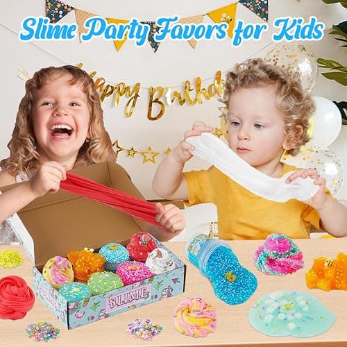 Slime Variety Pack Different Textures, 8 x 100ml Slimes Kit Include Cloud, Clear, Butter Slime, Slimes Party Favors for Kids, Birthday Easter Halloween Boys & Girls Gift thumbnail 2