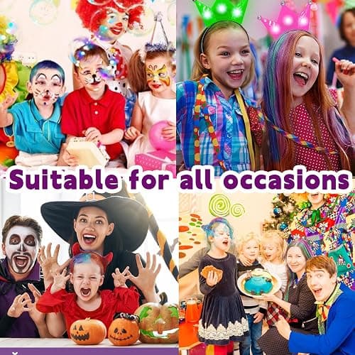 COLAYERIST Hair Chalk for Girls Washable, 10PCS Temporary Hair Color for Kids Adults, Temporary Hair Dye Wax Kids Makeup, Great Christmas Birthday Gifts for 6-13 Year Old Girl (Red etc.) - Blonde+Pink+Sky Blue+Orange+Rose Red+Deep Green+Purple+Bright Red+Gray+White thumbnail 7