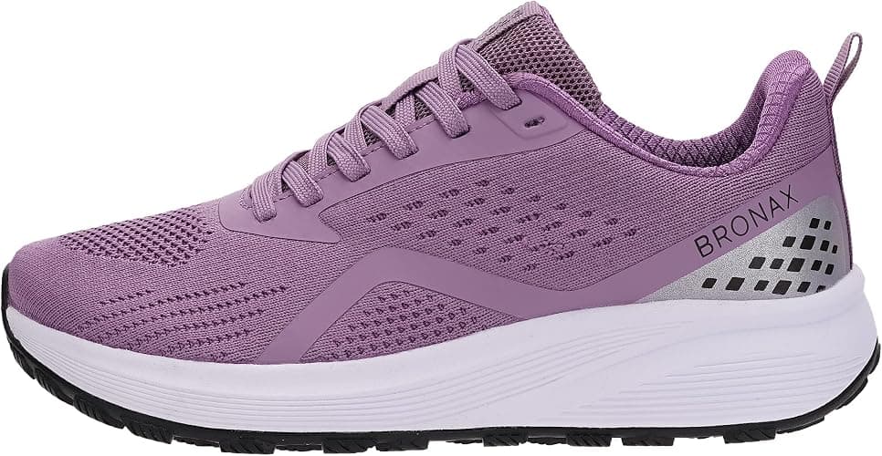 BRONAX Women's Wide Toe Box Road Running Shoes | Wide Athletic Tennis Sneakers with Rubber Outsole thumbnail 4