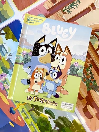 Bluey My Busy Books - Storybook, 10 figurines, playmat thumbnail 8
