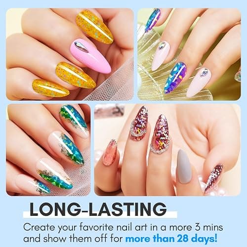 Makartt Nail Foil Glue Gel for Nail, Foil Gel Transfer for Nails Art Stickers Strong Adhesion Foil Transfer Gel Soak Off Salon DIY UV LED Lamp Required 15ML(0.5 fl.oz) thumbnail 7