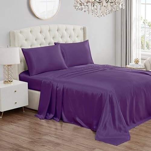 Juicy Couture queen-size satin/silk purple set - Image 1