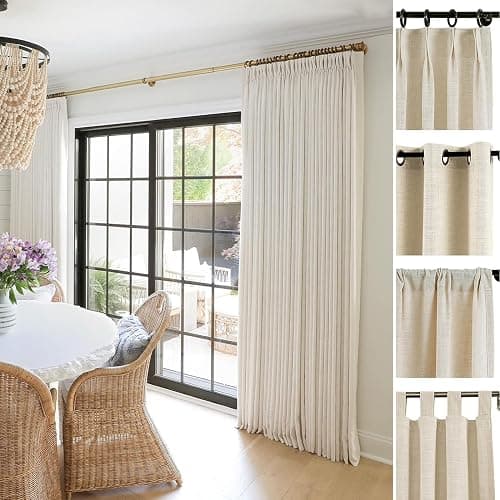 TWOPAGES Liz Linen Curtain Custom Linen Drapery Panel for Living Room Bedroom Patio Door,1 Panel - Image 1