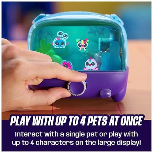 BITZEE Aquarium Interactive Fish Tank Toy & Digital Pet, Ages 5+ | Nurture 30 Virtual Fish, Reacts to Touch, Customize with LED Lights, Screen-Free Responsive Play, Birthday Gift for Kids thumbnail 4